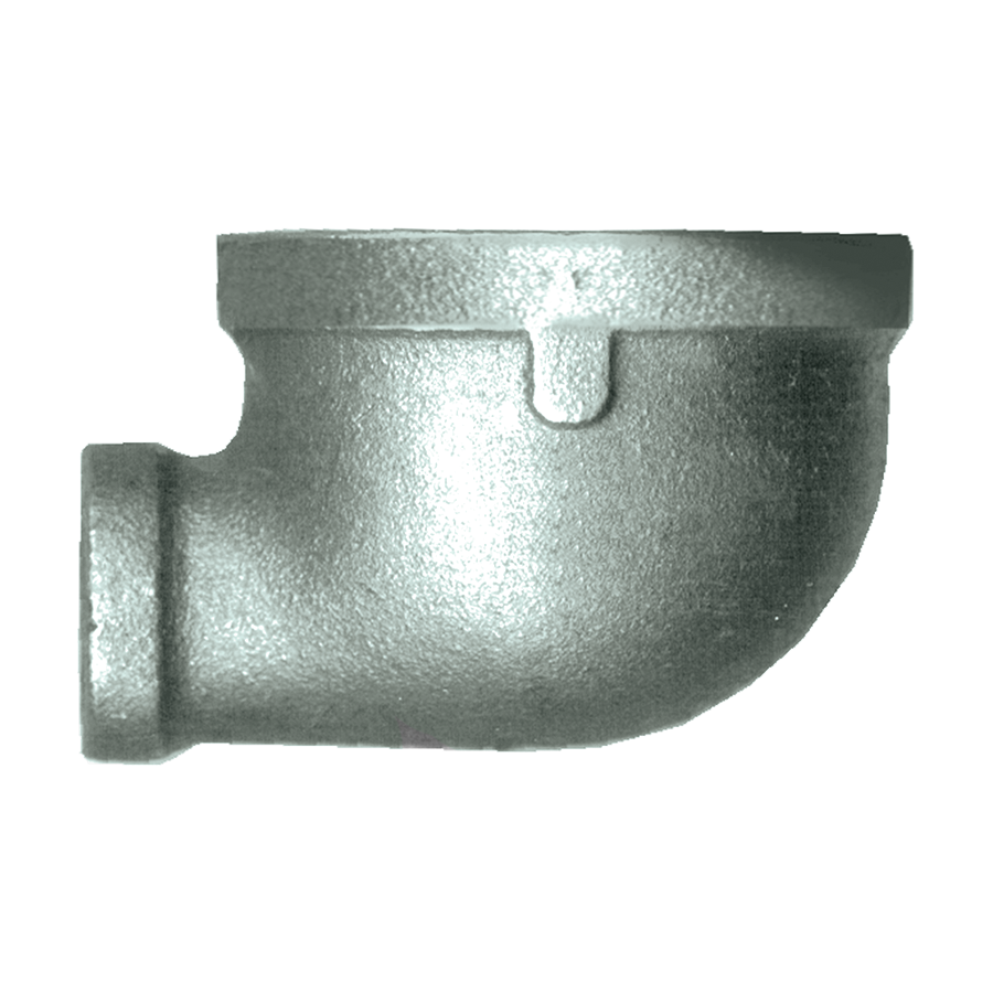 1-1/4 x 1 Sch. 40 Galvanized Iron Female NPT 90° Reducing Elbow  GI-100-JH