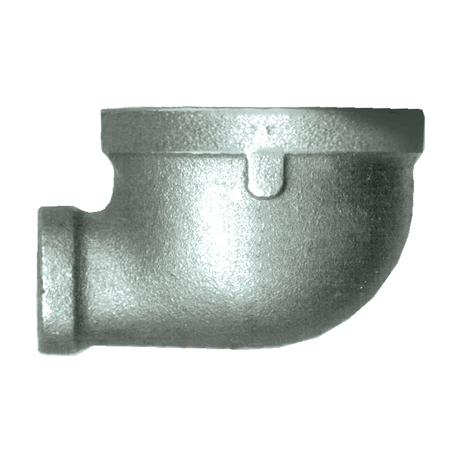 1-1/2 x 1 Sch. 40 Galvanized Iron Female NPT 90° Reducing Elbow  GI-100-KH
