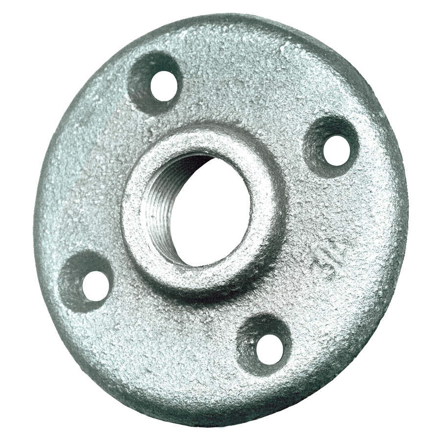 2" Sch. 40 Galvanized Iron Female NPT Floor Flange  GI-114-M