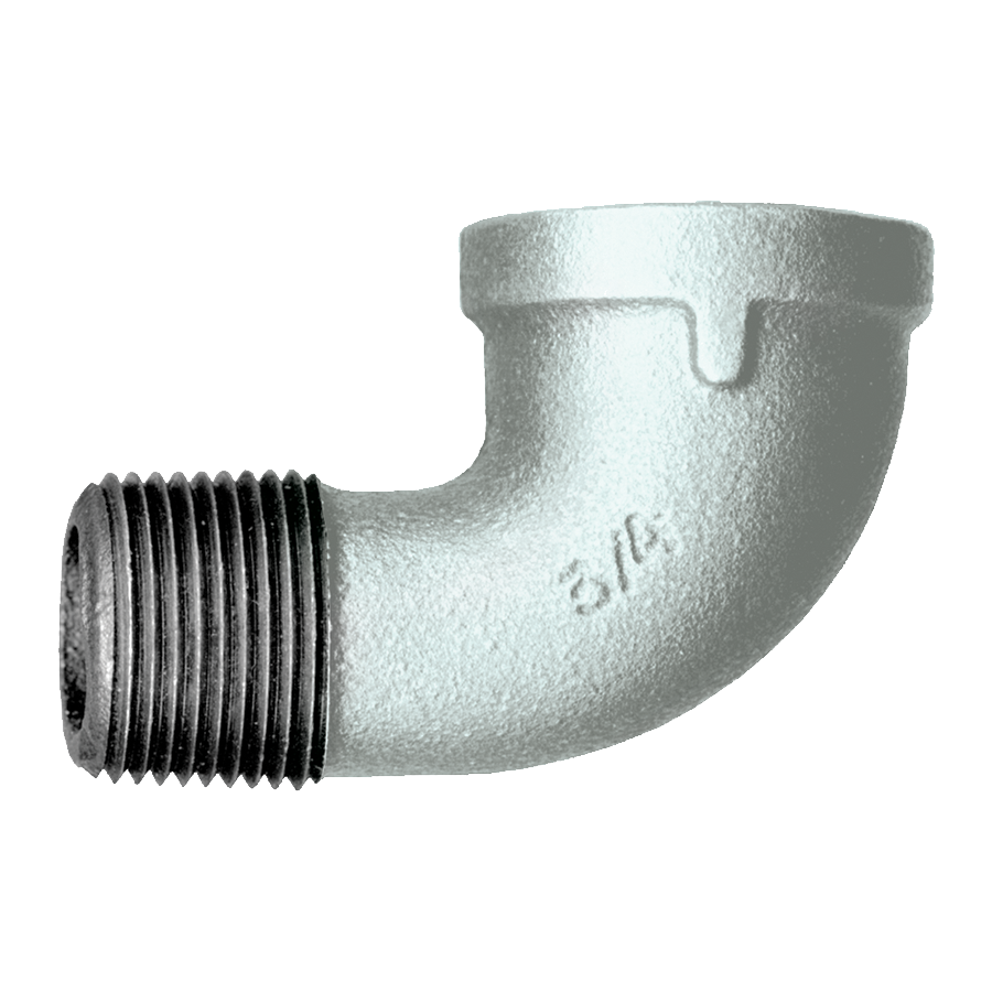1-1/4" Sch. 40 Galvanized Iron Male NPT - Female NPT 90° Street Elbow  GI-116-J