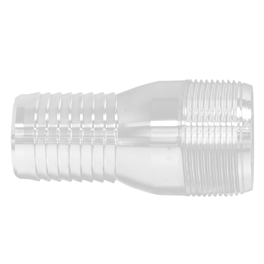 1-1/2" Galvanized Steel Hose Barb - Male NPT Combination Nipple  GI-125-24K