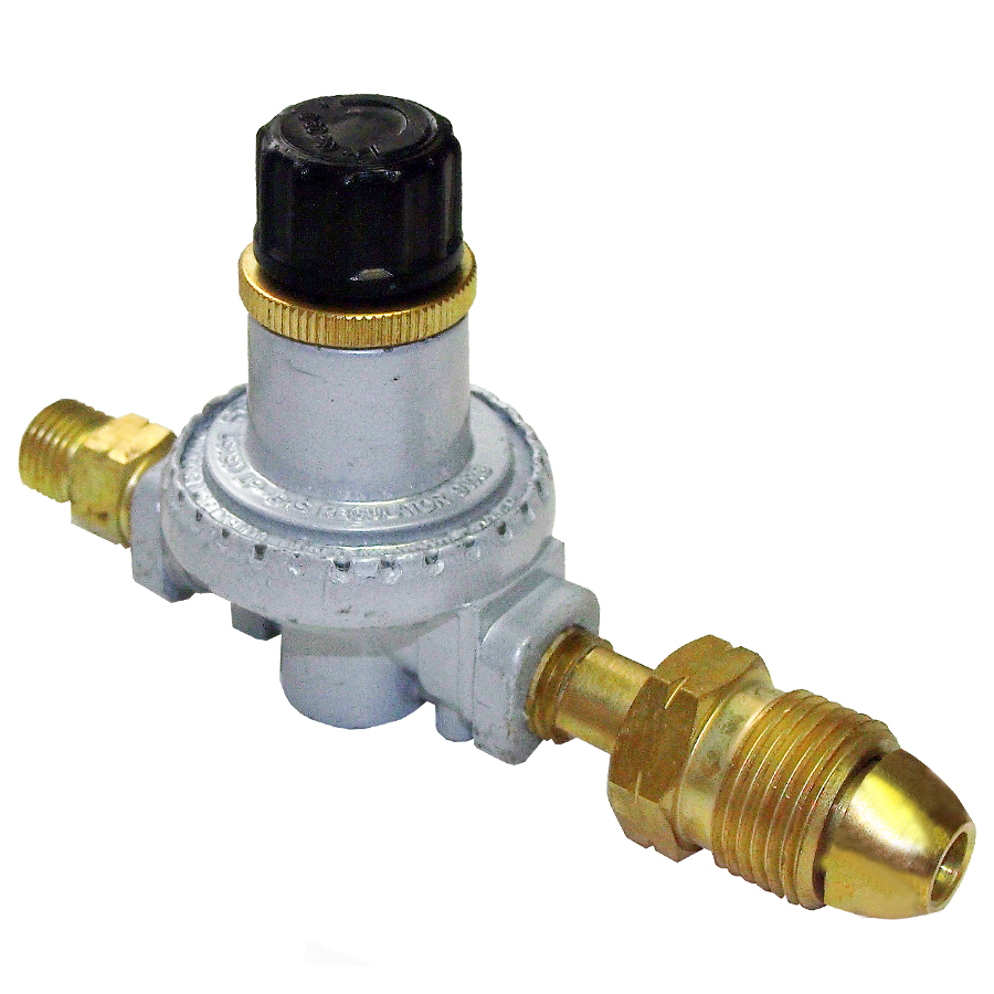 0-60 PSI  Adjustable Propane Compact Regulator w/Hard Nose POL (CGA510) & 135-LB Adapter  GR-465GRY