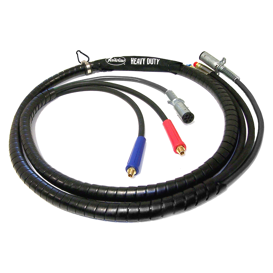 12' Truck Service/Emergency Airbrake Hose & 7-Way Electrical Cable Assembly  HAB3-ABS-12