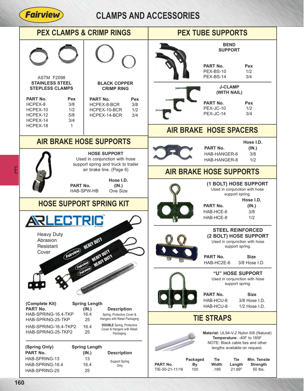 Air Brake Hose Hanger Clamp  HAB-SPW-HB