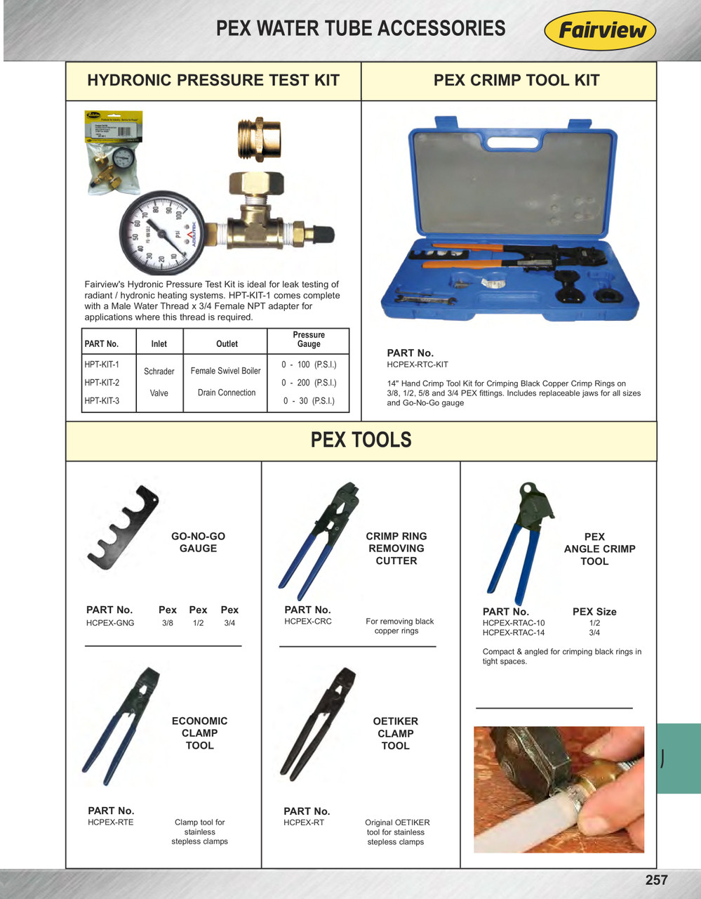 100 PSI Hydronic Pressure Test Kit  HPT-KIT-1