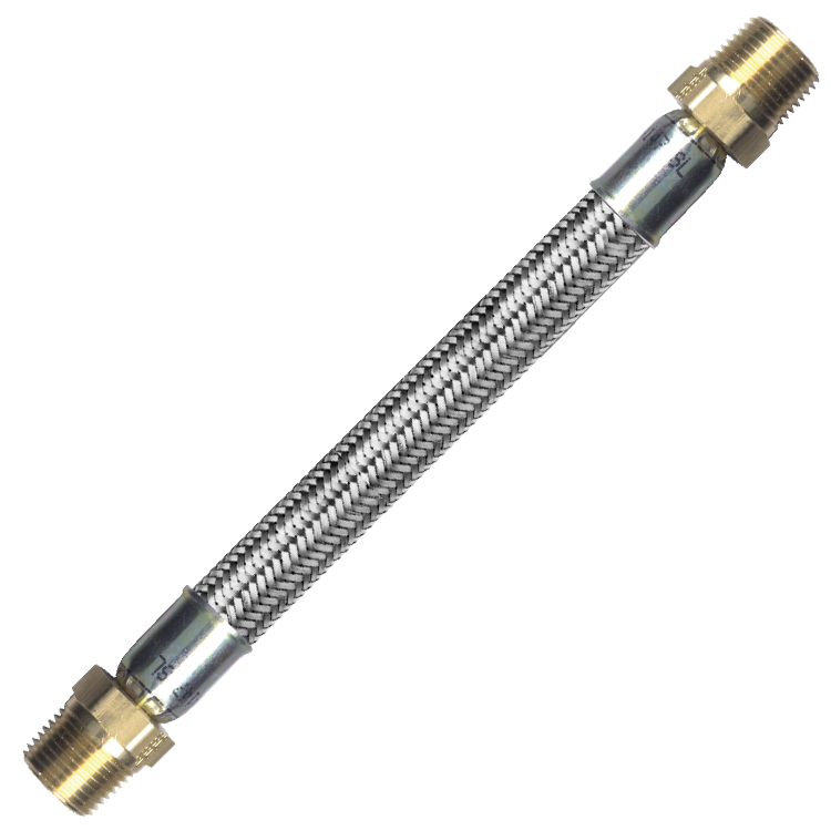 13/32 x 36" Female 37° JIC - PTFE Hose/Stainless Steel Cover Crimped Hose Assembly  HT8C36MP8MP8