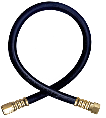 1/4 x 120" Female NPT - Female 45° SAE - Type I Nitrile Rubber Natural Gas Hose Assembly  I4C120FP4FS6
