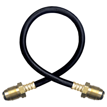 1/4 x 12" Male POL (CGA510) - Type I Nitrile Rubber Natural Gas Hose Assembly - No Excess Flow  I4C12POLNEPOLNE