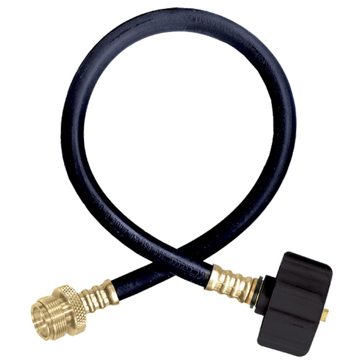 1/4 x 48" Male Primus - Female QCC1 - Type I Nitrile Rubber Natural Gas Hose Assembly  I4C48MCQCC