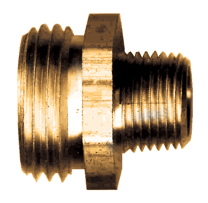 3/4"-11.5 x 3/4" Lead Free Brass Male Water Hose - Male NPT Coupler  LF-196-E
