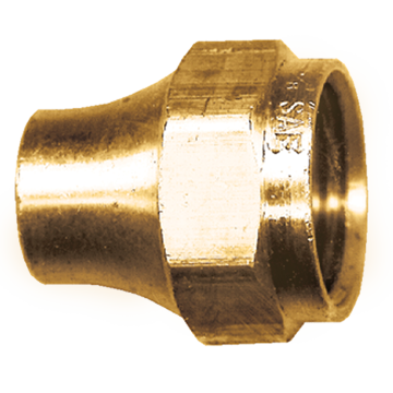 1/4" Lead Free Milled Brass 45° SAE Short Nut  LF-41S-4