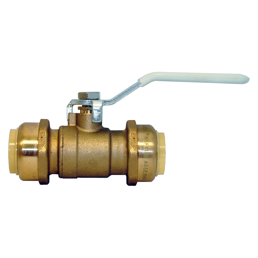 1" Brass CTS Push-To-Connect Bite-Force Ball Valve  LF-BVBF2129-18