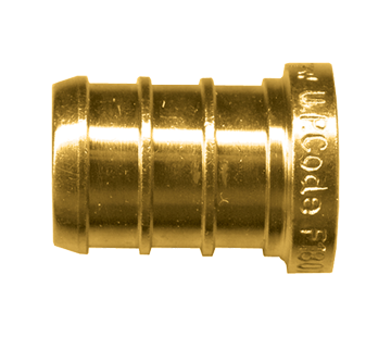 1/2" Lead Free Brass Pex Hose Barb Plug  LF-PEX-121HB-10