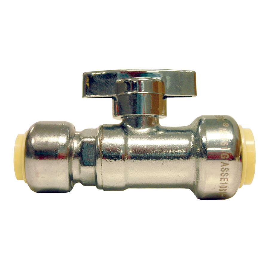 1/2 x 3/8" Lead Free Brass CTS - CTS Straight Reducing Shut Off Valve  LF-WSBF62-108