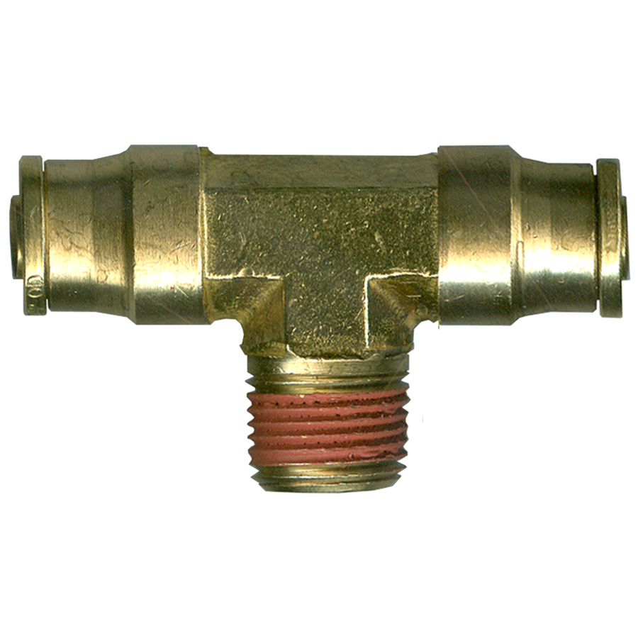 1/4 x 1/4 x 1/4" Brass DOT Push-To-Connect - Push-To-Connect - Male NPT Tee  PC1472-4B