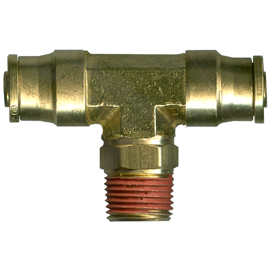 1/2 x 1/2 x 1/4" Brass DOT Push-To-Connect - Push-To-Connect - Male NPT Swivel Tee  PC1472SW-8B
