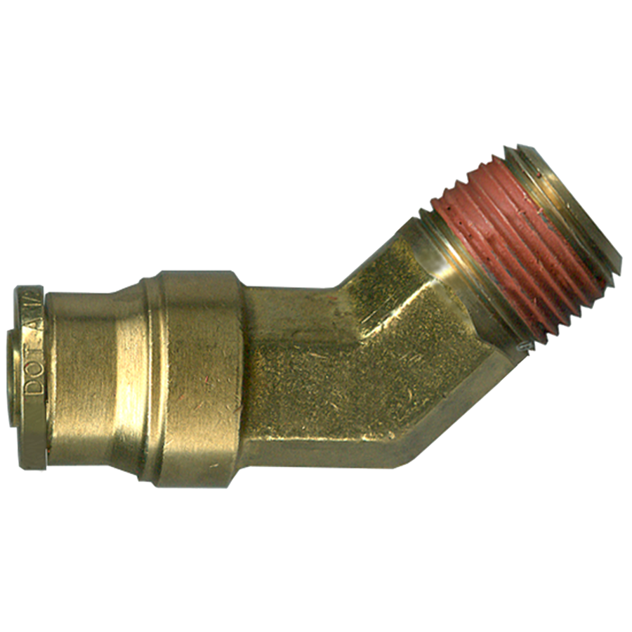 5/8 x 3/8" Brass DOT Push-To-Connect - Male NPT 45° Elbow  PC1474-10C