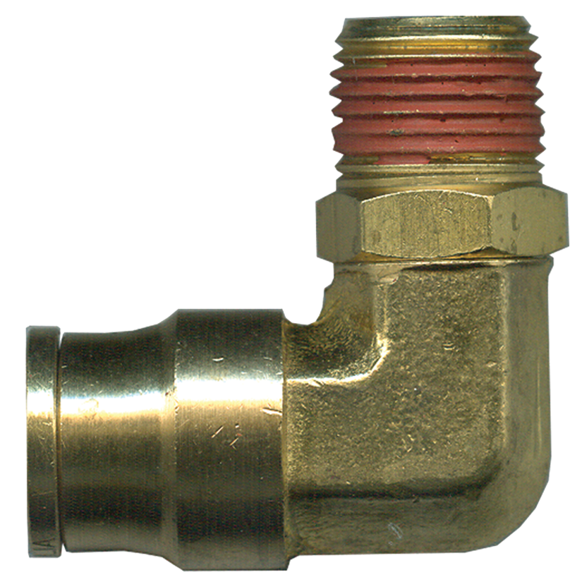 3/16 x 3/16" Brass Push-To-Connect - Male NPT Swivel 90° Elbow  PC69SW-3A