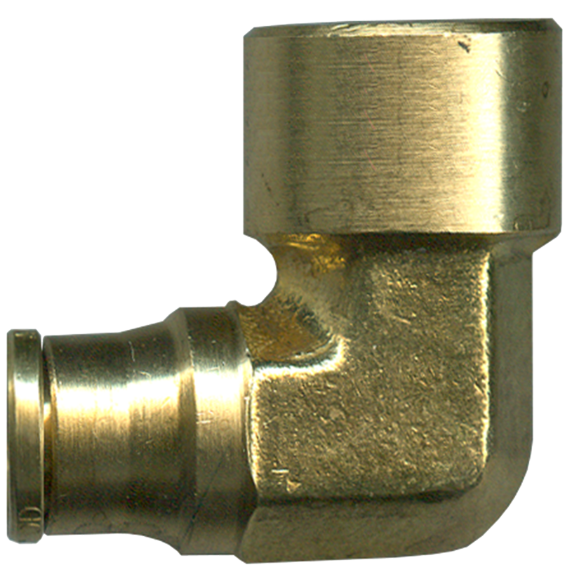1/8 x 1/16" Brass Push-To-Connect - Female NPT 90° Elbow  PC70-2-1/2A