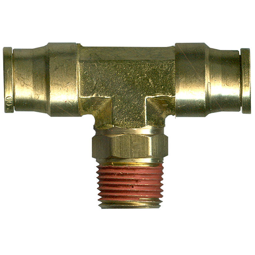 3/8 x 3/8 x 1/4" Brass Push-To-Connect - Push-To-Connect - Male NPT Swivel Tee  PC72SW-6B