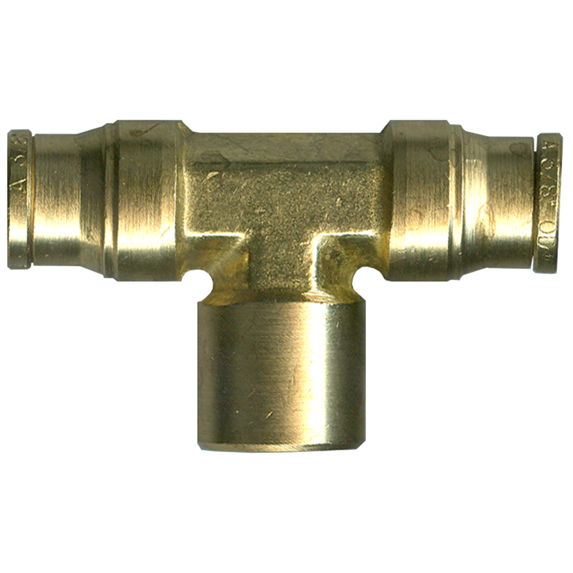 3/8 x 3/8 x 1/4" Brass Push-To-Connect - Push-To-Connect - Female NPT Tee  PC78-6B