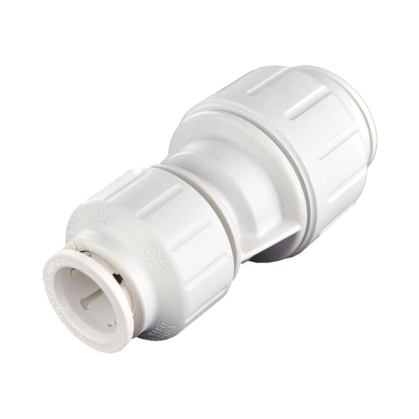1 x 3/4" JG® White Polypropylene CTS Twist Lock Reducing Union  PEI203628