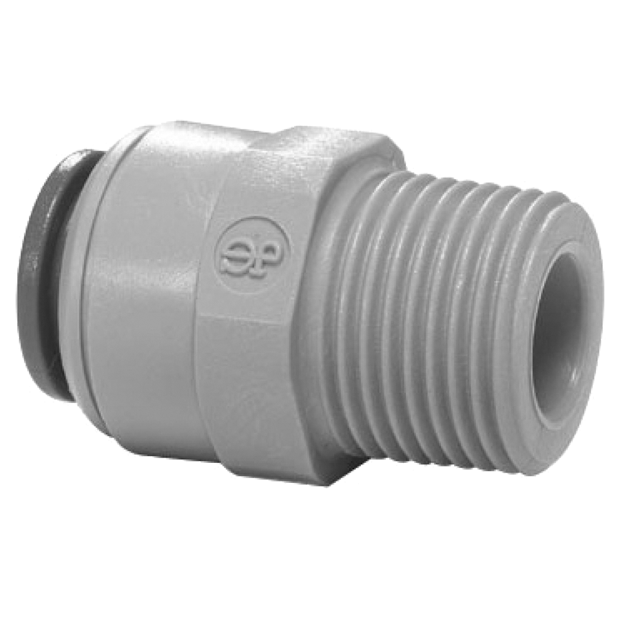 3/8 x 1/4" JG® Grey Acetal Push-To-Connect - Male NPT Connector  PI011222S