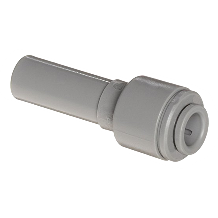 3/8 x 1/4" JG® Grey Acetal Male Stem - Push-To-Connect Reducer  PI061208S
