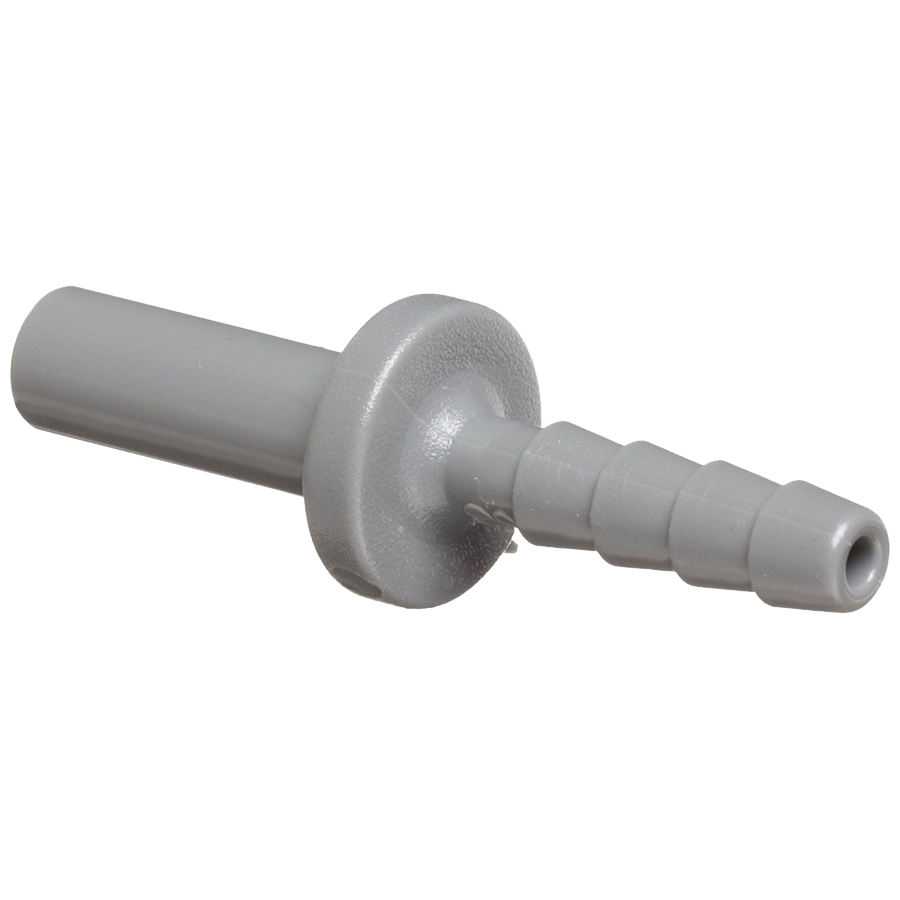 3/8 x 1/4" JG® Grey Acetal Male Stem - Hose Barb Connector  PI251208S