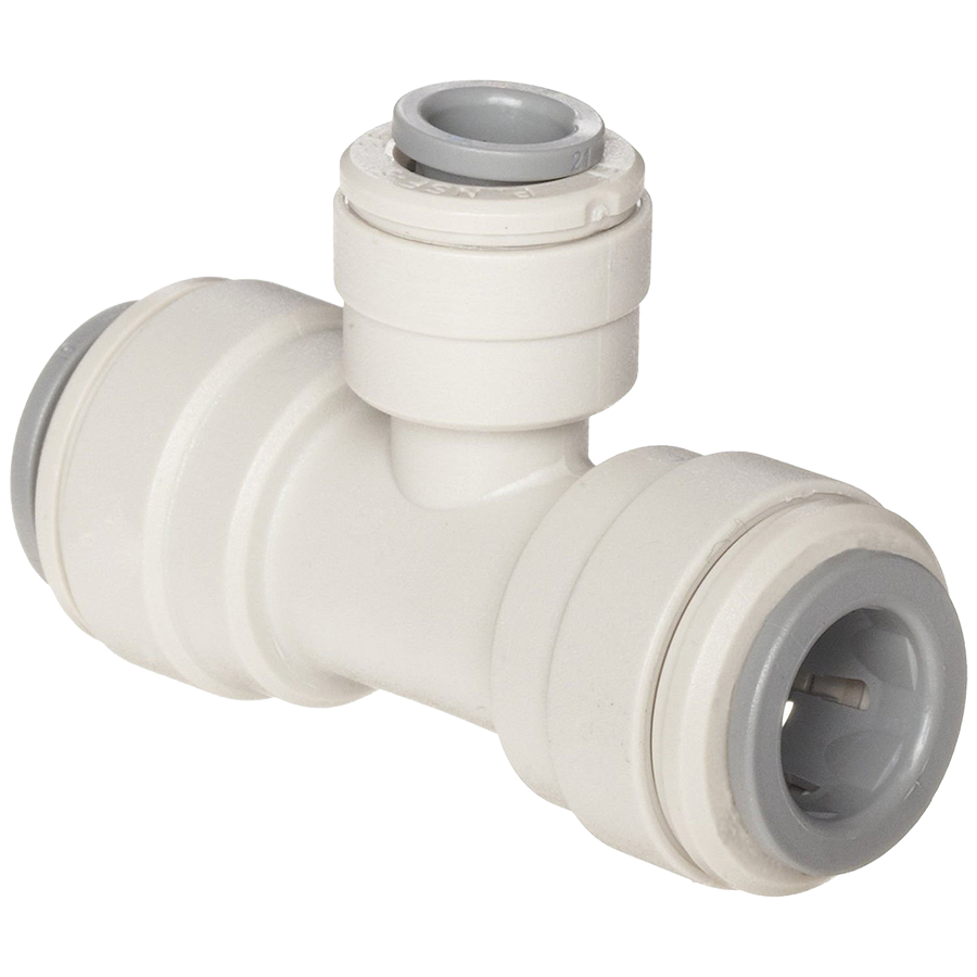 3/8 x 3/8 x 1/4" JG® Grey Acetal Push-To-Connect Reducing Tee  PI301208S