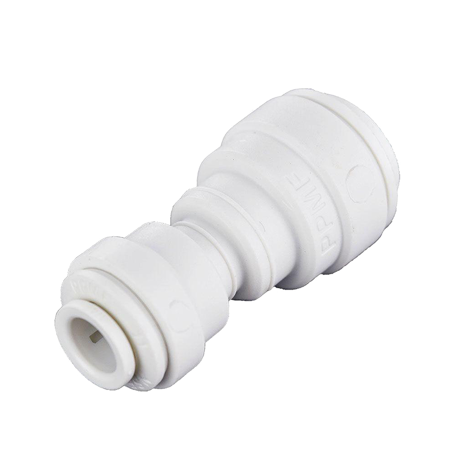 3/8" JG® White Polypropylene Push-To-Connect Union  PP0412W