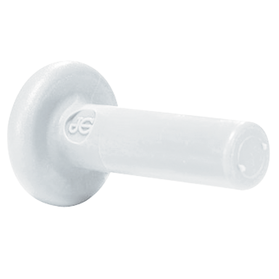 5/16" JG® White Polypropylene Male Stem Sealing Plug  PPM0808W