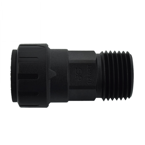 1/2 x 3/4" JG® Black Polysulfone CTS Twist Lock - Male NPT Connector Connector  PSEI012026E