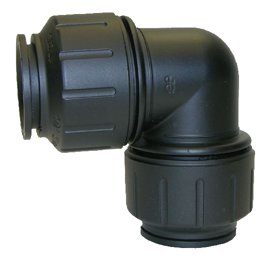 1/2" JG® Black Polysulfone CTS Twist Lock 90° Elbow  PSEI0320E