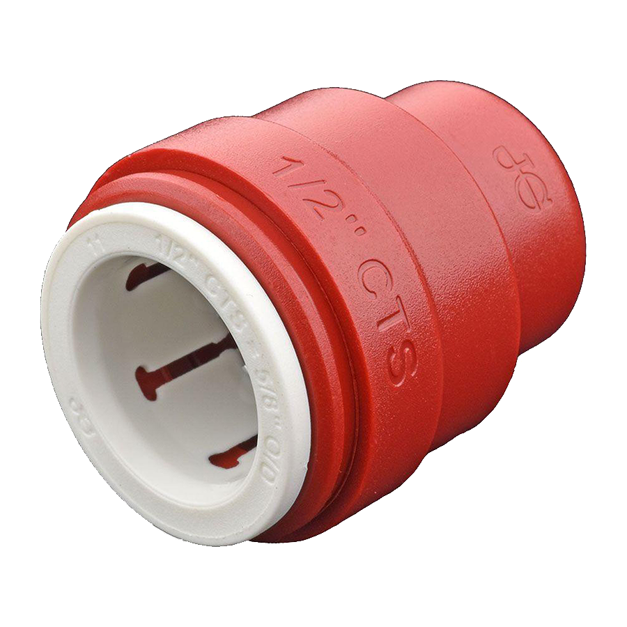 1/2" JG® Red Polysulfone CTS Twist Lock Sealing End Cap  PSEI4620R