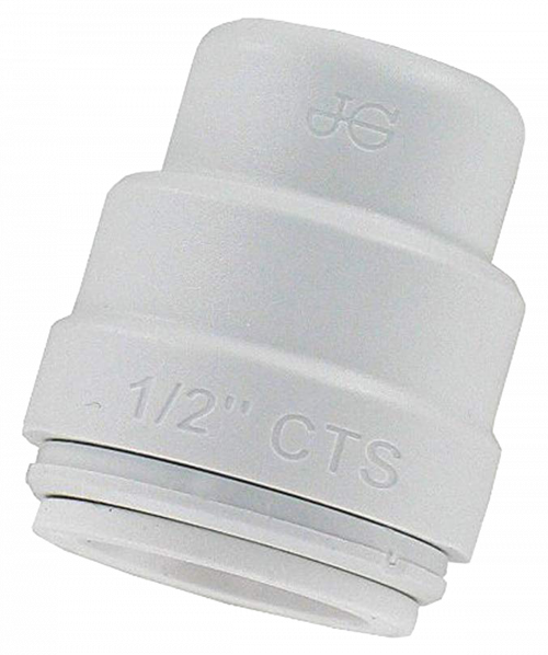 3/4" JG® White Polysulfone CTS Twist Lock Sealing End Cap  PSEI4628