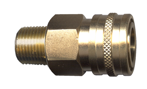 1/4 x 1/4" Brass Pressure Washer Q/D Coupler - Male NPT  QD-BSTC4-4M