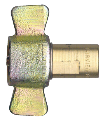 1-1/4 x 1-1/4" Brass Aero FD51 Hydraulic Thread-To-Connect Coupler - Female NPT  QD-BTTWC20-20F