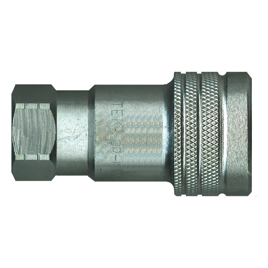 1/2 x 1/2" Steel ISO "A" Hydraulic Q/D Coupler - Female NPT  QD-ISOAC8-8F