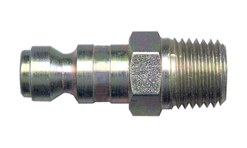 3/8 x 1/4" Steel Tru-Flate Pneumatic Q/D Nipple - Male NPT  QD-TFN6-4M