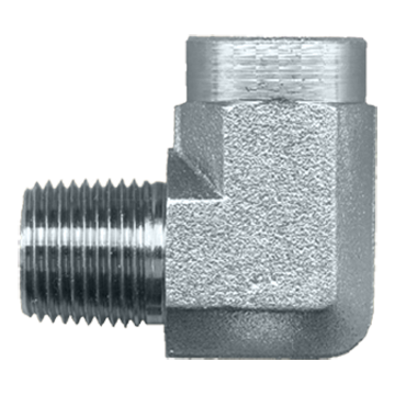 1/2 x 3/4" Steel Male NPT - Female NPT 90° Reducing Elbow  S1016-DE