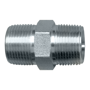 3/8 x 1/4" Steel Male NPT Reducing Hex Nipple  S1022-CB