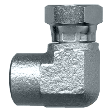3/4 x 3/4" Steel Female NPT - Female NPSM Swivel 90° Elbow  S1100-EE