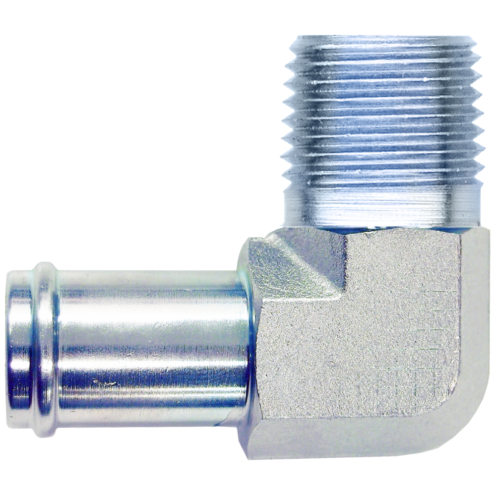 1 x 1" Steel Hose Barb - Male NPT 90° Elbow  S1139-16H