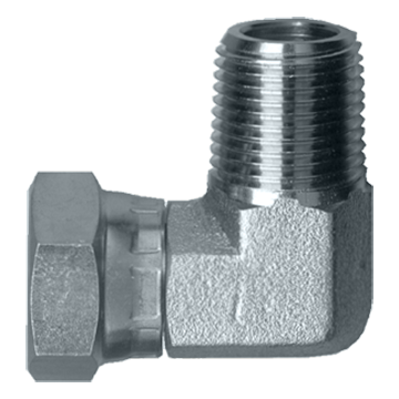 1/4 x 1/4" Steel Female 37° JIC - Male NPT 90° Elbow  S3516-4B