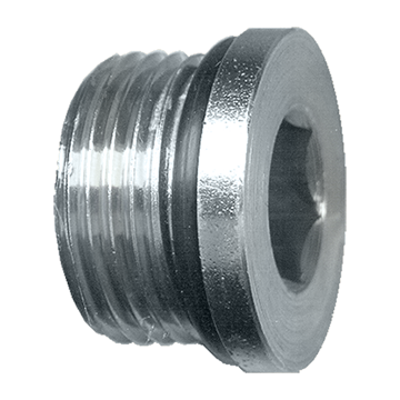 9/16"-18 Steel Male ORB Recessed Hex Sealing Plug  S3618-6