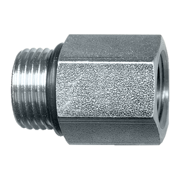 9/16"-18 x 1/2" Steel Male ORB - Female NPT Connector  S3620-6D