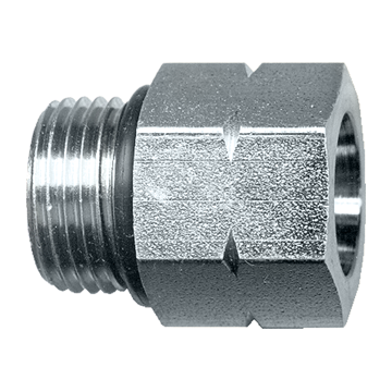 1-5/8"-12 x 1-5/16"-12 Steel Male ORB - Female ORB Reducing Connector  S3623-2016