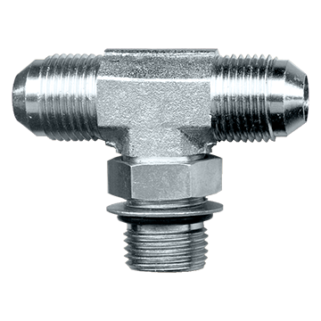 3/8 x 9/16"-18 Steel Male 37° JIC - Male 37° JIC - Male ORB Tee  S3645-6