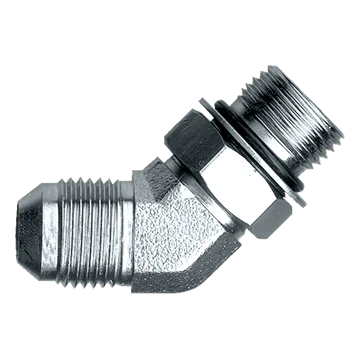 1-1/4 x 1-5/8"-12 Steel Male 37° JIC - Male ORB 45° Elbow  S3654-20